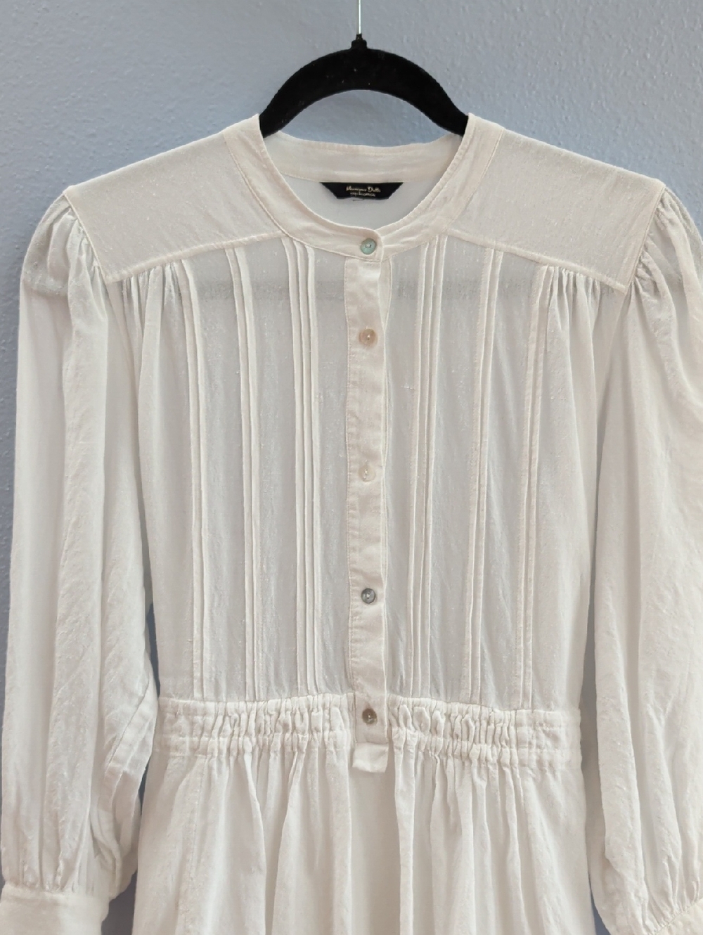 Massimo Dutti Linen Blend Peasant Dress 6637 - Picture 2 of 14